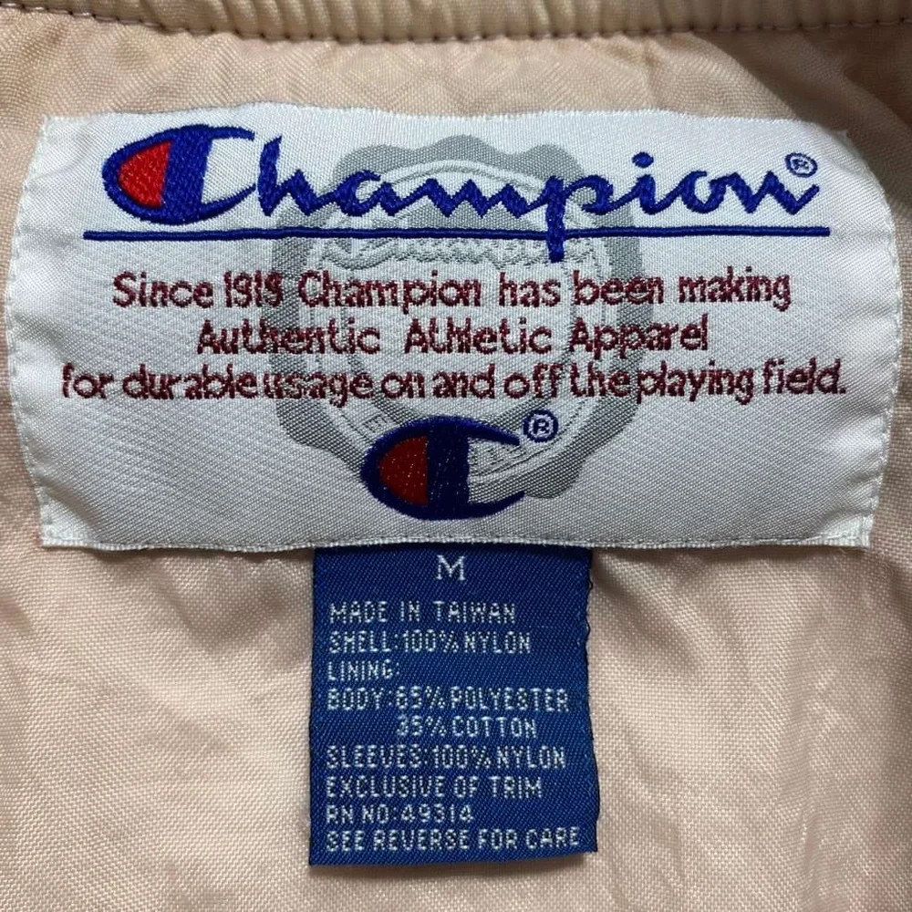 Champion Vintage‎ Mens Nylon Pullover Lined Windbreaker Size Medium